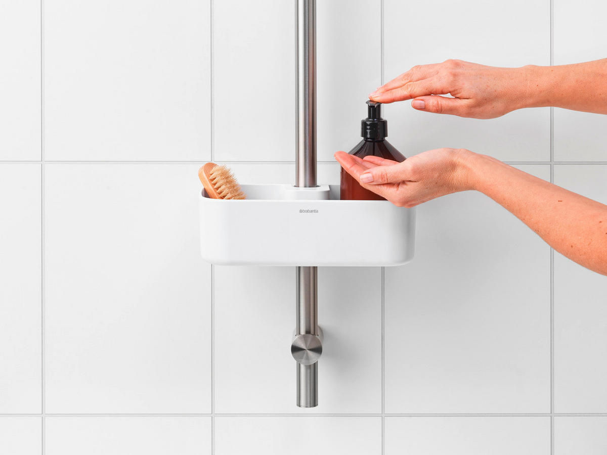 KORPA ZA TUŠ KABINU  plastika  - bela, Osnovno, plastika (13,3/7,5/24,4cm) - Brabantia