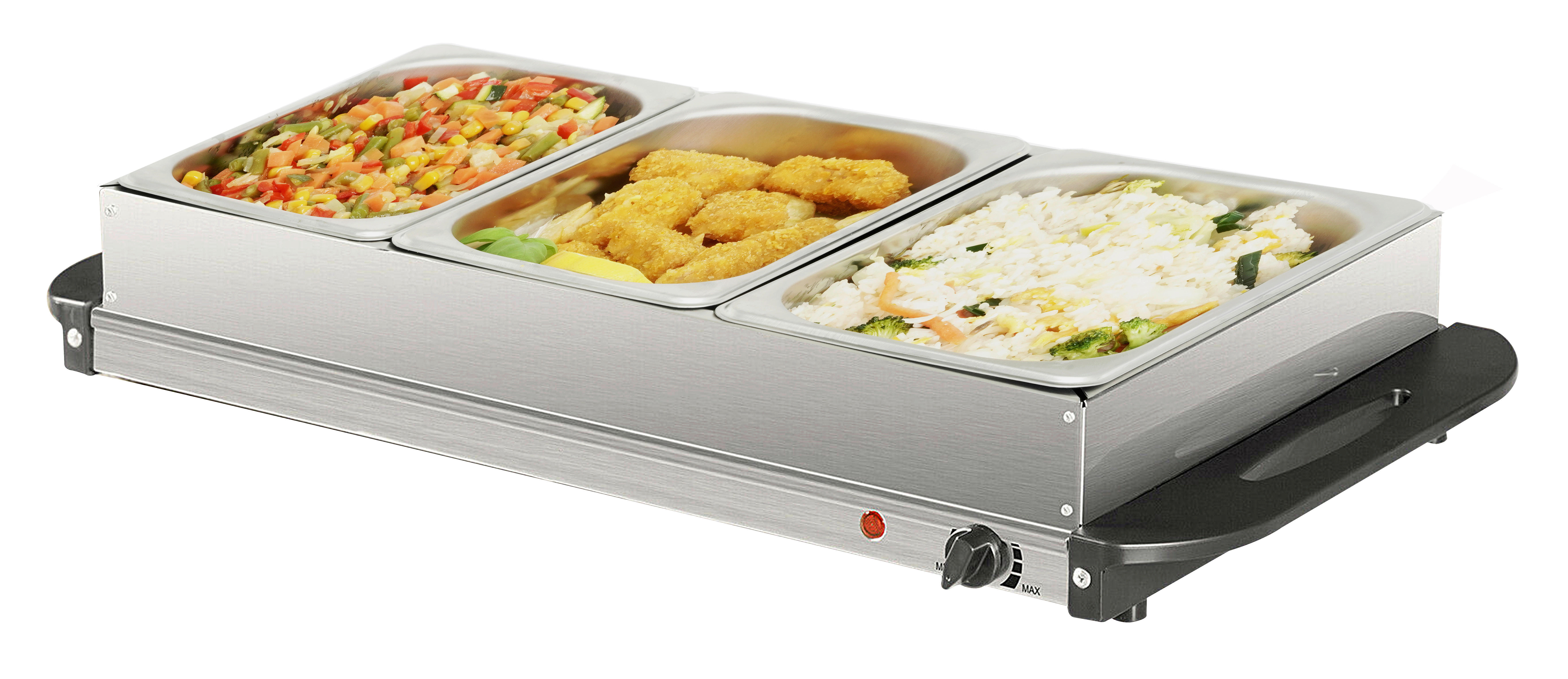 CHAFING-DISH  - Edelstahlfarben/Schwarz, Basics, Metall (64/14/36,4cm) - Silva Homeline