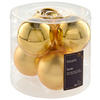 CHRISTBAUMKUGEL-SET 8 cm 6-teilig  - Goldfarben, KONVENTIONELL, Glas (8cm)
