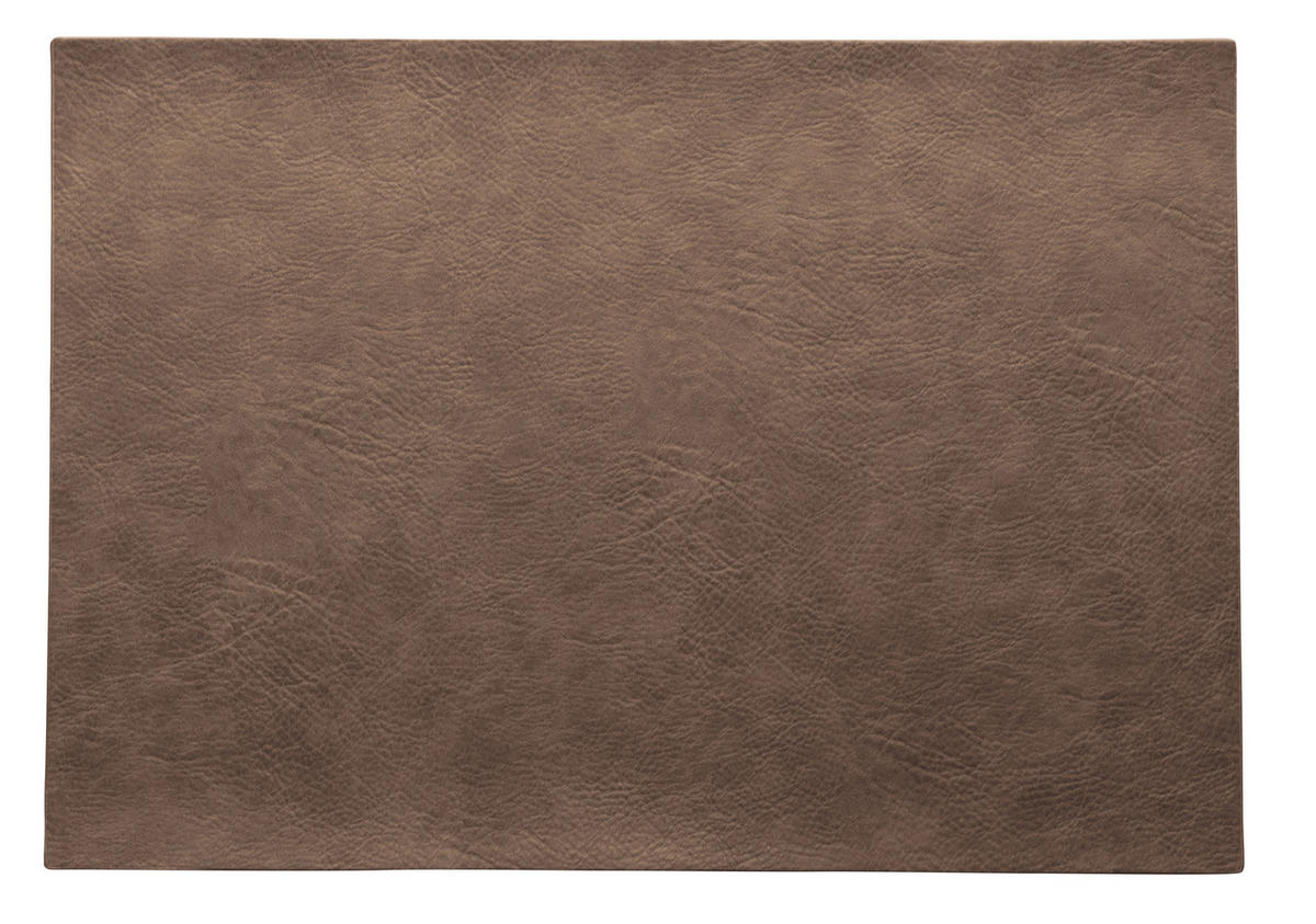 TISCHSET Vegan Leather Kunststoff Braun 46/33 cm  - Braun, Basics, Kunststoff (46/33cm) - ASA