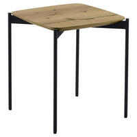 BEISTELLTISCH in Holz, Metall 43/43/49 cm  - Eichefarben/Schwarz, Design, Holz/Metall (43/43/49cm) - Venjakob