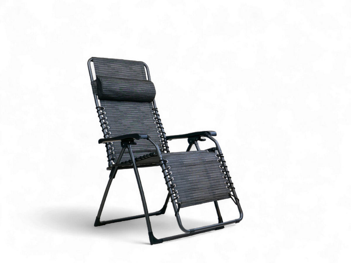 GARTEN-RELAXSESSEL 66/120/65 cm  - Anthrazit, Basics, Kunststoff/Textil (66/120/65cm)