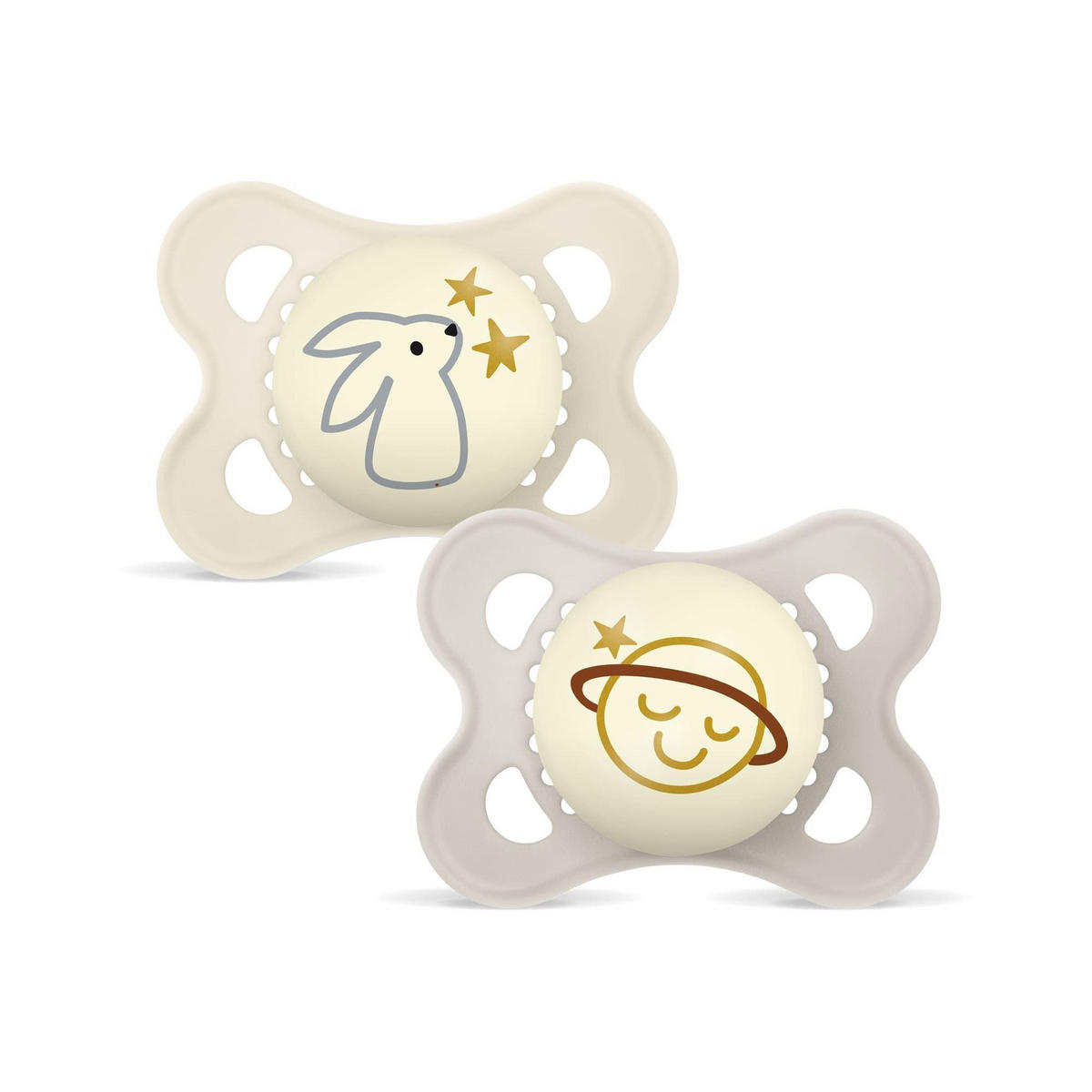 SCHNULLER Grounding in Nature  - Beige/Lila, Basics, Kunststoff (6.9/14.5/4.7cm) - MAM