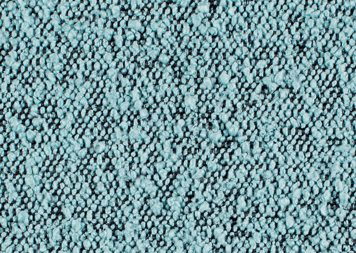 ECKSOFA Hellblau Bouclé  - Schwarz/Hellblau, Design, Textil/Metall (277/182cm) - Stylife