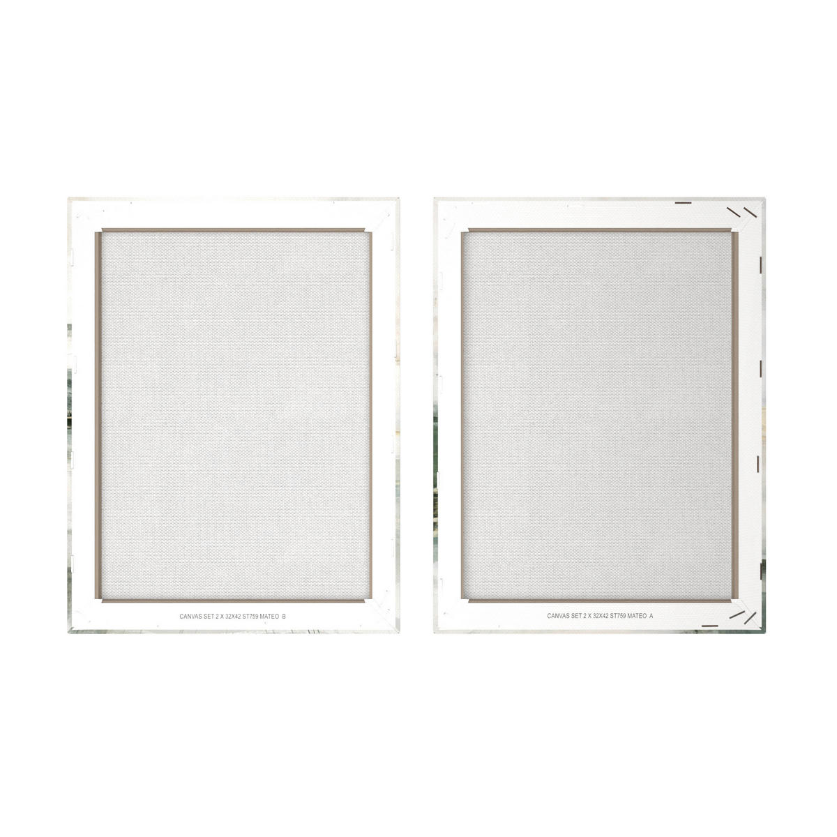 BILDERSET 2x32/42 cm  - Hellgrau/Weiß, Basics, Holz/Textil (2x32/42cm)