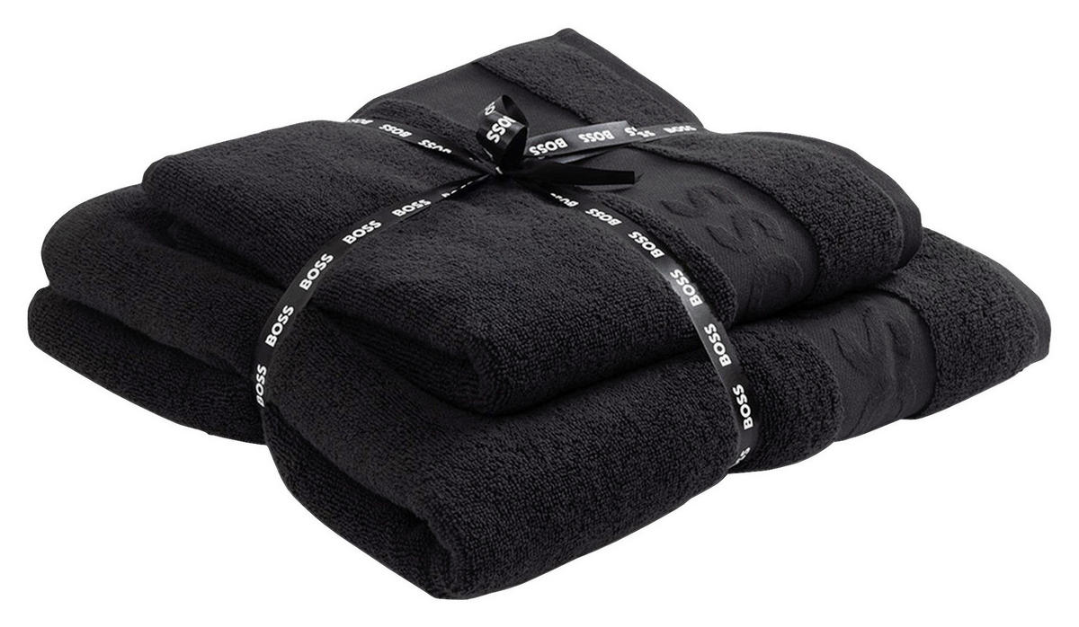 HANDTUCHSET MLOGO Dunkelgrau  - Dunkelgrau, Design, Textil (50/100cm) - Hugo Boss