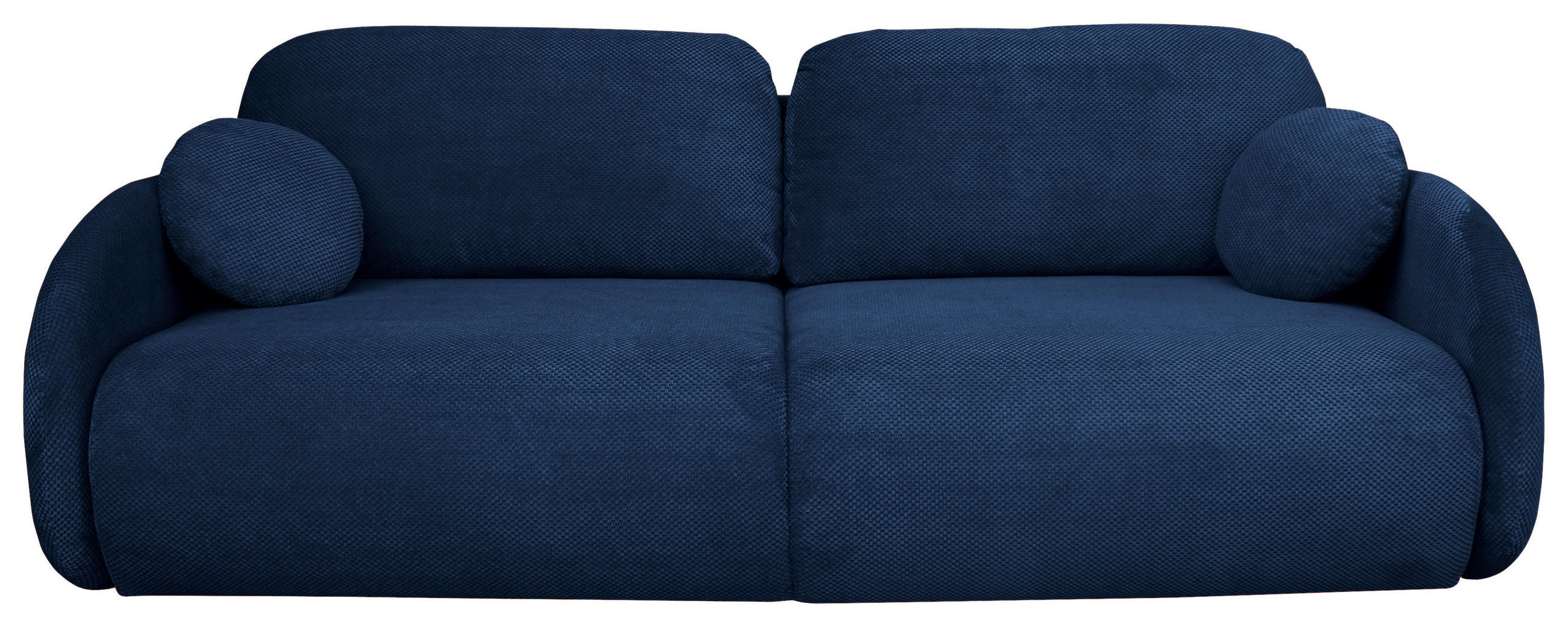 SCHLAFSOFA Chenille Blau  - Blau/Schwarz, KONVENTIONELL, Kunststoff/Textil (222/90/100cm) - Carryhome
