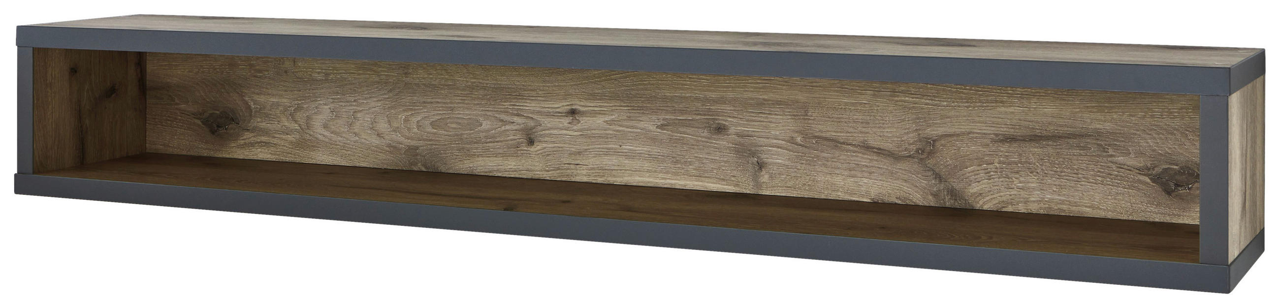 Modante Wandboard Eiche, Dunkelgrau 156x22.4x25 cm