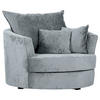 SESSEL Chenille Hellblau    - Schwarz/Hellblau, KONVENTIONELL, Textil/Metall (115/72/115cm) - Carryhome