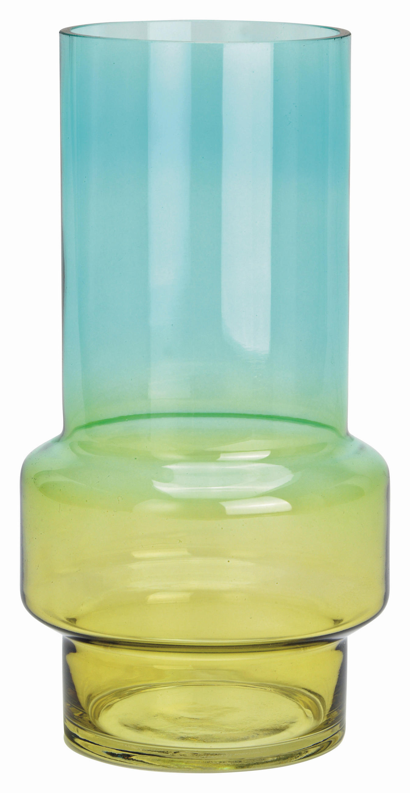 VASE  - Türkis/Grün, Basics, Glas (13/25/13cm)