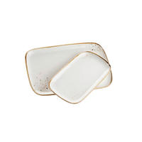 SERVIERPLATTEN-SET  - Braun/Weiß, Basics, Keramik - Mäser