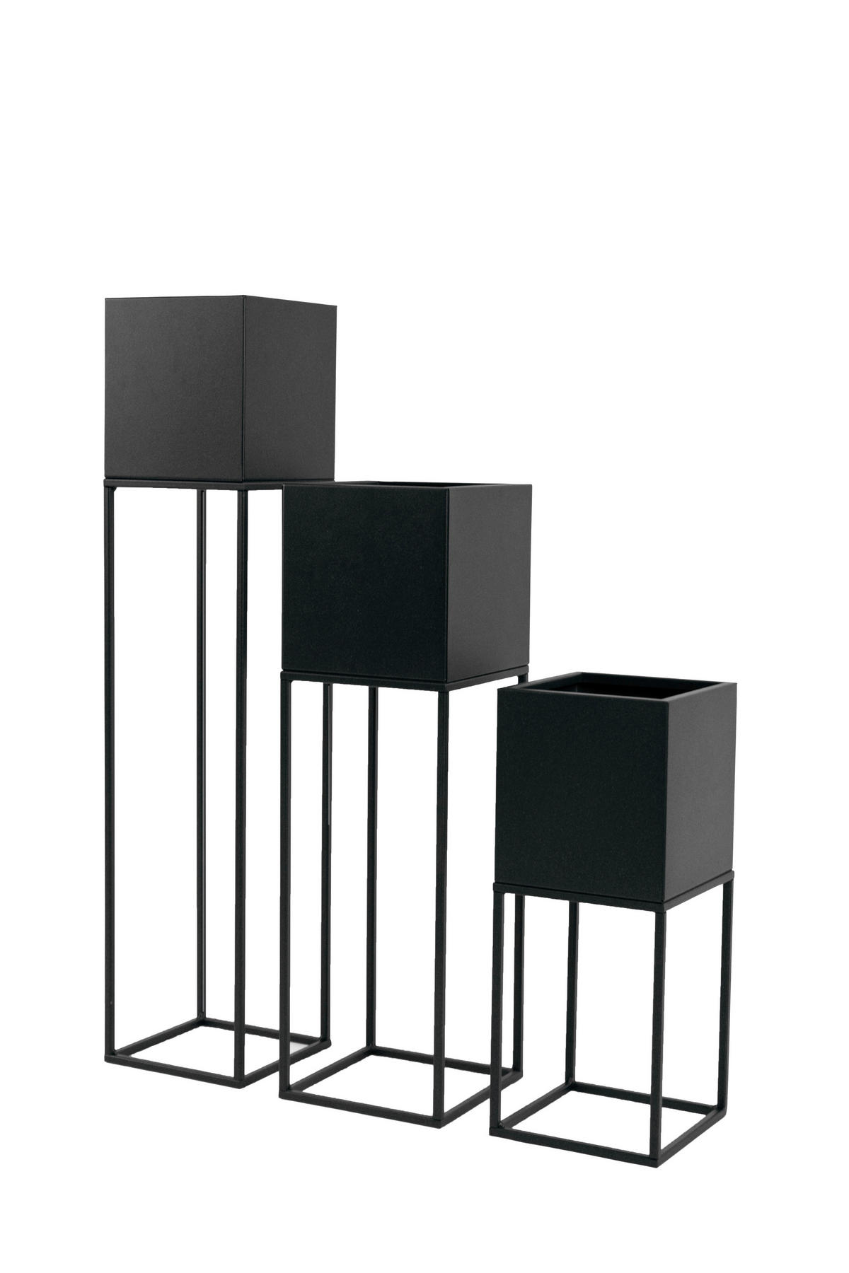 BLUMENSTÄNDER in Metall  - Schwarz, Basics, Metall (19/87/19cm)