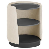 NACHTSCHRANK 48/57,5/48 cm Fichte, Kiefer Schichtholz, Sperrholz, Hartholz  - Creme/Schwarz, Design, Holz/Holzwerkstoff (48/57,5/48cm) - Dieter Knoll