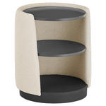 NACHTSCHRANK 48/57,5/48 cm Fichte, Kiefer Schichtholz, Sperrholz, Hartholz  - Creme/Schwarz, Design, Holz/Holzwerkstoff (48/57,5/48cm) - Dieter Knoll