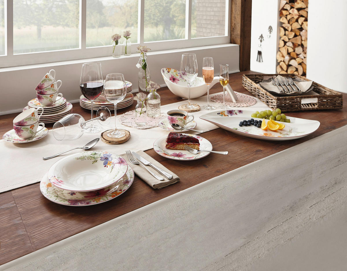 KÁVOVÝ SERVIS, 18-dielne, porcelán - viacfarebná, Basics, keramika (34/20/33cm) - Villeroy & Boch