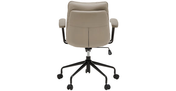 DREHSTUHL in Lederlook Schlammfarben - Schlammfarben/Schwarz, LIFESTYLE, Kunststoff/Textil (63/88.5-96.5/63cm) - Novel