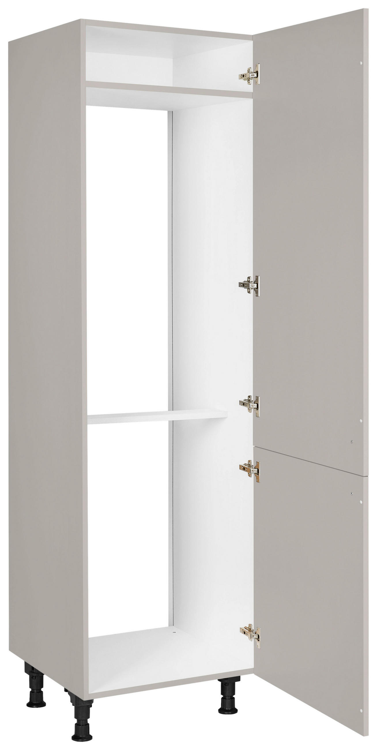 GERÄTEUMBAUSCHRANK 60/216,6/58 cm  in Grau  - Edelstahlfarben/Grau, MODERN, Holzwerkstoff/Metall (60/216,6/58cm) - Nobilia