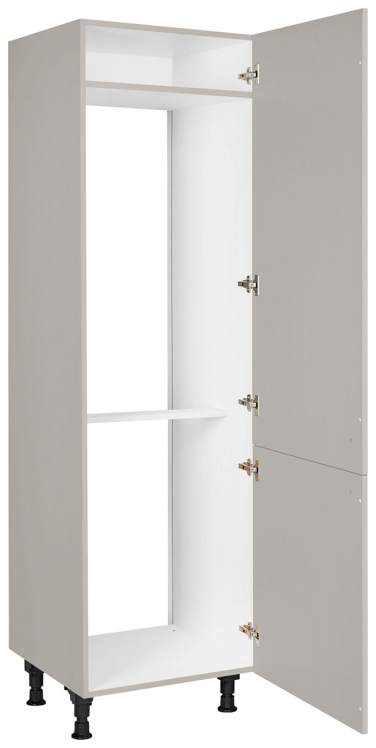 GERÄTEUMBAUSCHRANK 60/216,6/58 cm  in Grau  - Edelstahlfarben/Grau, MODERN, Holzwerkstoff/Metall (60/216,6/58cm) - Nobilia
