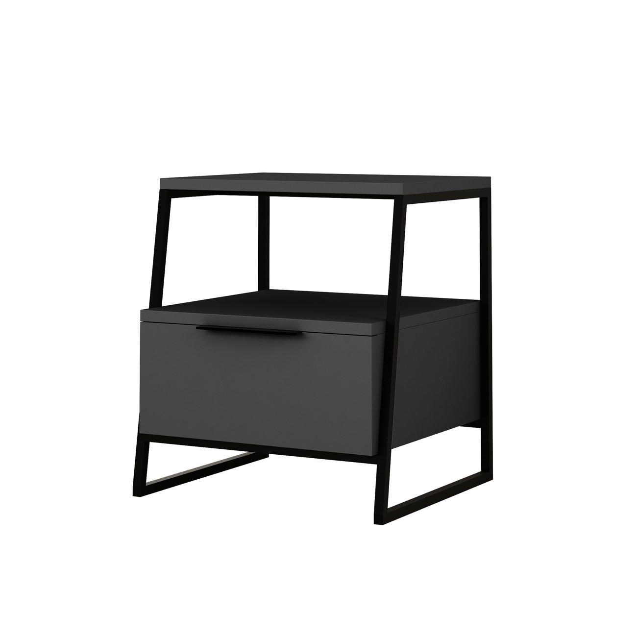 BEISTELLTISCH 45/40/50 cm Anthrazit  - Anthrazit, Design, Holzwerkstoff (45/40/50cm) - Livetastic