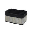 REGALKORB 32/22/15 cm   - Schwarz/Grau, Basics, Holz/Textil (32/22/15cm) - Ambia Home