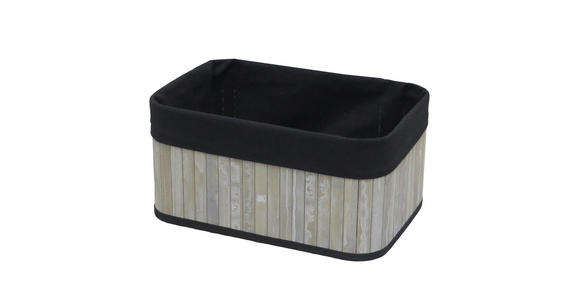 REGALKORB 32/22/15 cm   - Schwarz/Grau, Basics, Holz/Textil (32/22/15cm) - Ambia Home