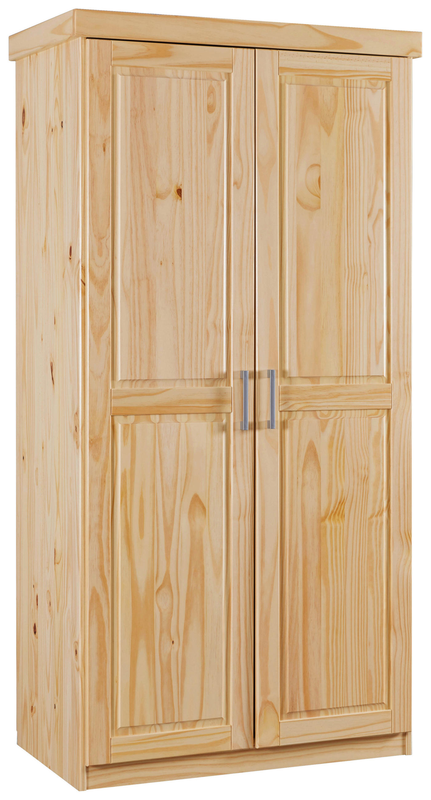 DREHTÜRENSCHRANK 95/190/55 cm,  in Kieferfarben, 2 Tür(en)  - Alufarben/Kieferfarben, LIFESTYLE, Holz/Metall (95/190/55cm) - MID.YOU