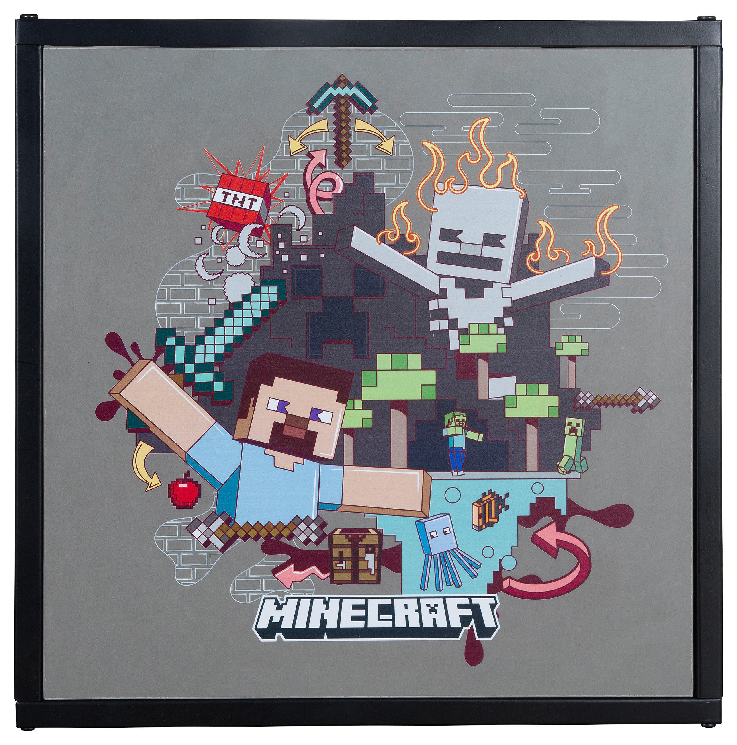 BEISTELLTISCH 45/45/48 cm Schwarz quadratisch  - Schwarz, MODERN, Holzwerkstoff/Metall (45/45/48cm) - Minecraft
