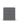 KOMMODE  in 80/81/42 cm  - Dunkelgrau, Design, Holzwerkstoff/Metall (80/81/42cm) - Carryhome