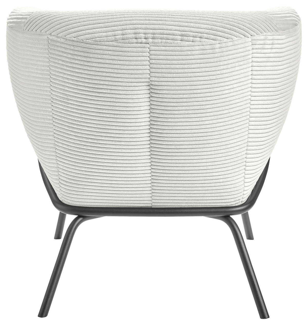 COCKTAILSESSEL Cord Weiss  - Weiss, Design, Textil (79/71/74cm) - Lomoco