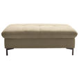 HOCKER in Textil Beige  - Beige/Schwarz, Design, Textil (124/46/68cm) - Xora
