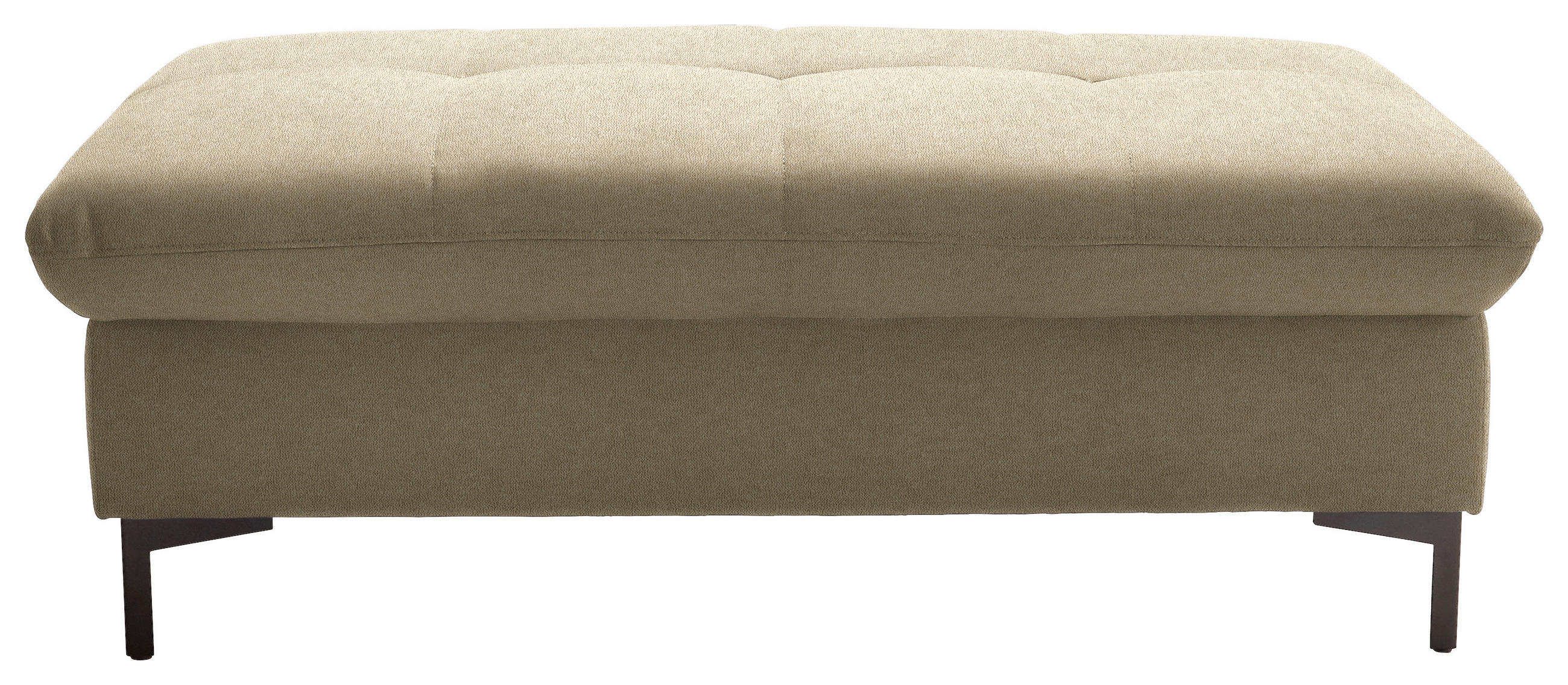 HOCKER in Textil Beige  - Beige/Schwarz, Design, Textil (124/46/68cm) - Xora