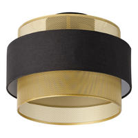 DECKENLEUCHTE  30/23 cm    - Goldfarben/Schwarz, KONVENTIONELL, Textil/Metall (30/23cm) - Osram