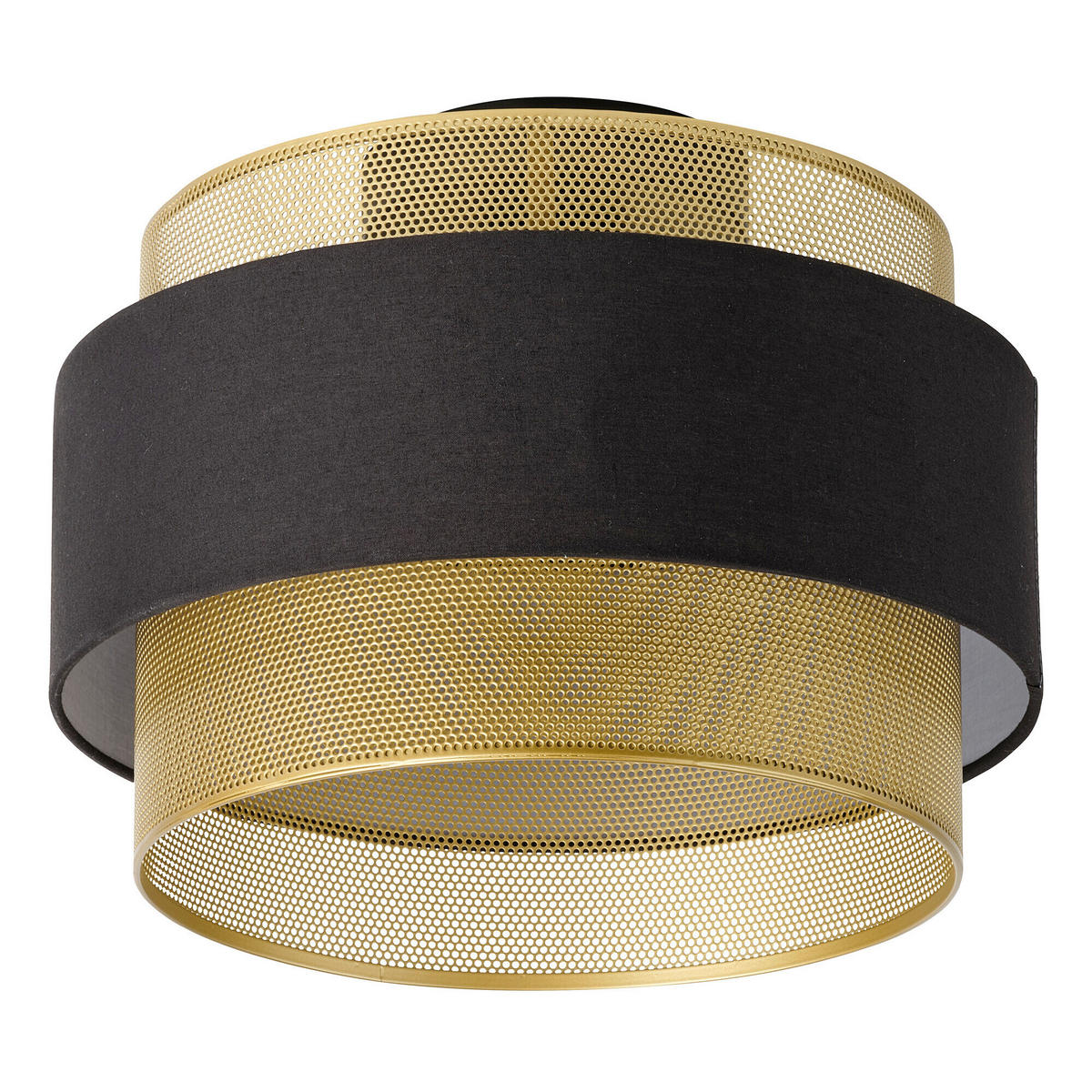 DECKENLEUCHTE  30/23 cm    - Goldfarben/Schwarz, KONVENTIONELL, Textil/Metall (30/23cm) - Osram