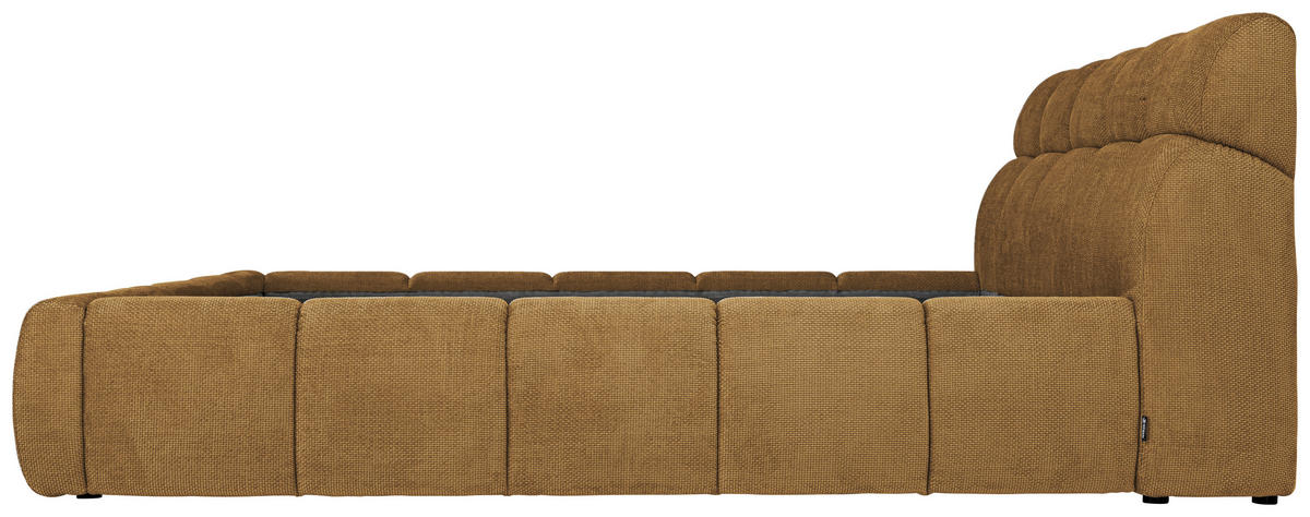 POLSTERBETT 160/200 cm  in Currygelb  - Currygelb/Schwarz, Design, Kunststoff/Textil (160/200cm) - Esposa