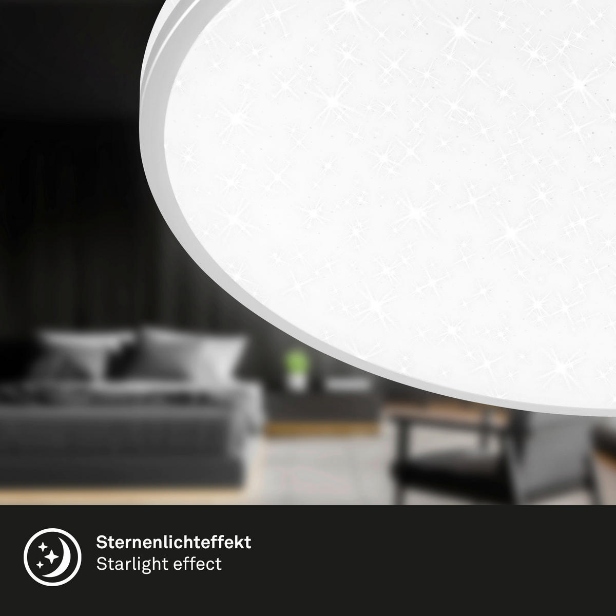 STROPNA LED-SVETILKA   //4000 K// - barve kroma/bela, Basics, umetna masa (33/6cm)