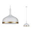 LED-HÄNGELEUCHTE - Goldfarben/Weiß, Design, Metall (15cm) LED-HÄNGELEUCHTE - Goldfarben/Weiß, Design, Metall (15cm)