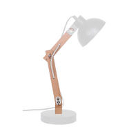 TISCHLEUCHTE 18/50/25 cm   - Weiß/Naturfarben, Design, Holz/Metall (18/50/25cm) - P & B