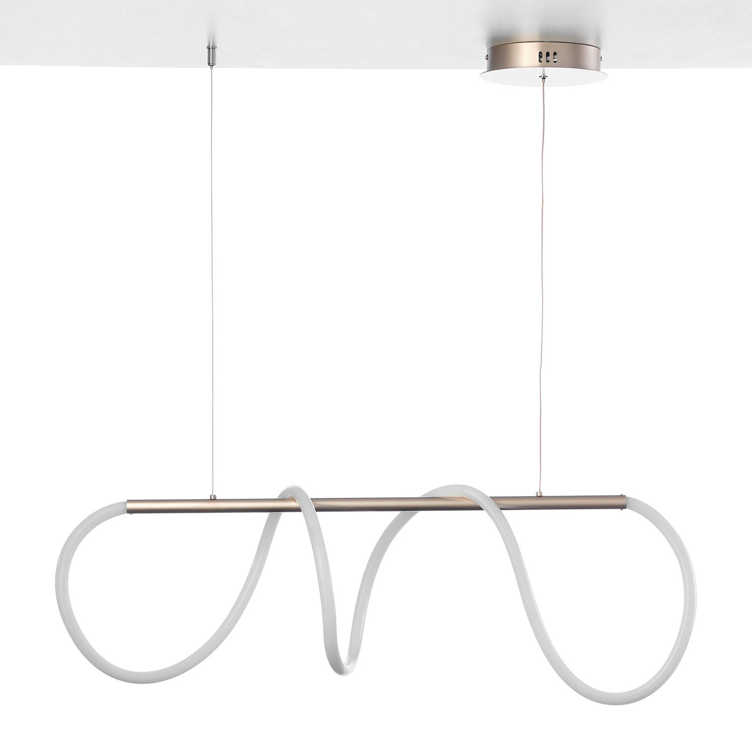 ZÁVĚSNÉ LED SVÍTIDLO, 90/90/120 cm  - barvy stříbra, Design, kov/plast (90/90/120cm)