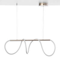 LED-HÄNGELEUCHTE 90/90/120 cm  - Silberfarben, Design, Kunststoff/Metall (90/90/120cm)