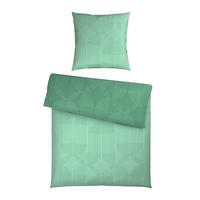WENDEBETTWÄSCHE 5-teilig TANJA Satin 135/200 cm  - Salbeigrün, KONVENTIONELL, Textil (135/200cm) - Novel