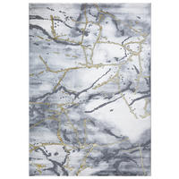 WEBTEPPICH 160/230 cm Saphira Goldfarben, Dunkelgrau  - Dunkelgrau/Goldfarben, LIFESTYLE, Textil (160/230cm) - Novel