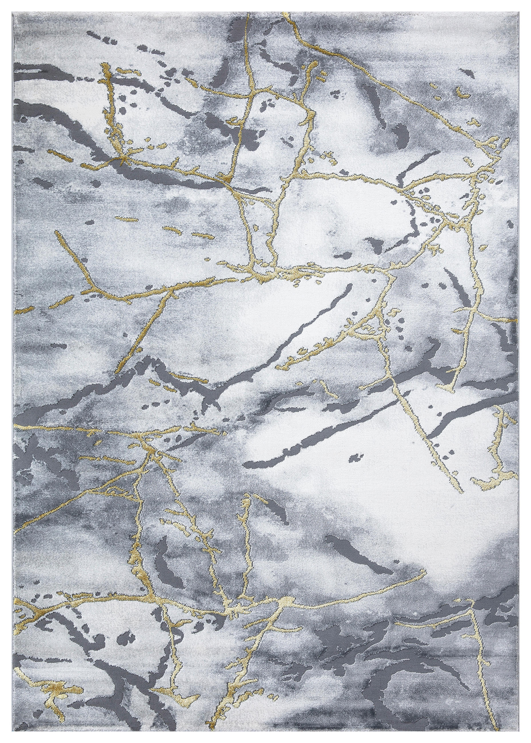 Novel Webteppich Saphira Gold, Dunkelgrau 80x150 cm
