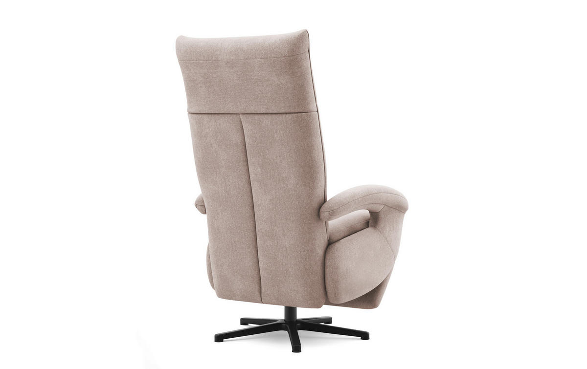 SESSEL in Flachgewebe Greige  - Greige/Schwarz, Konventionell, Textil/Metall (74/112/82cm) - Sit & More