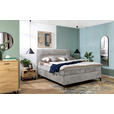 BOXSPRINGBETT 180/200 cm,  in Grau, Topper, H3 + H4 = fest + sehr fest  - Schwarz/Grau, Design, Textil/Metall (180/200cm) - Esposa