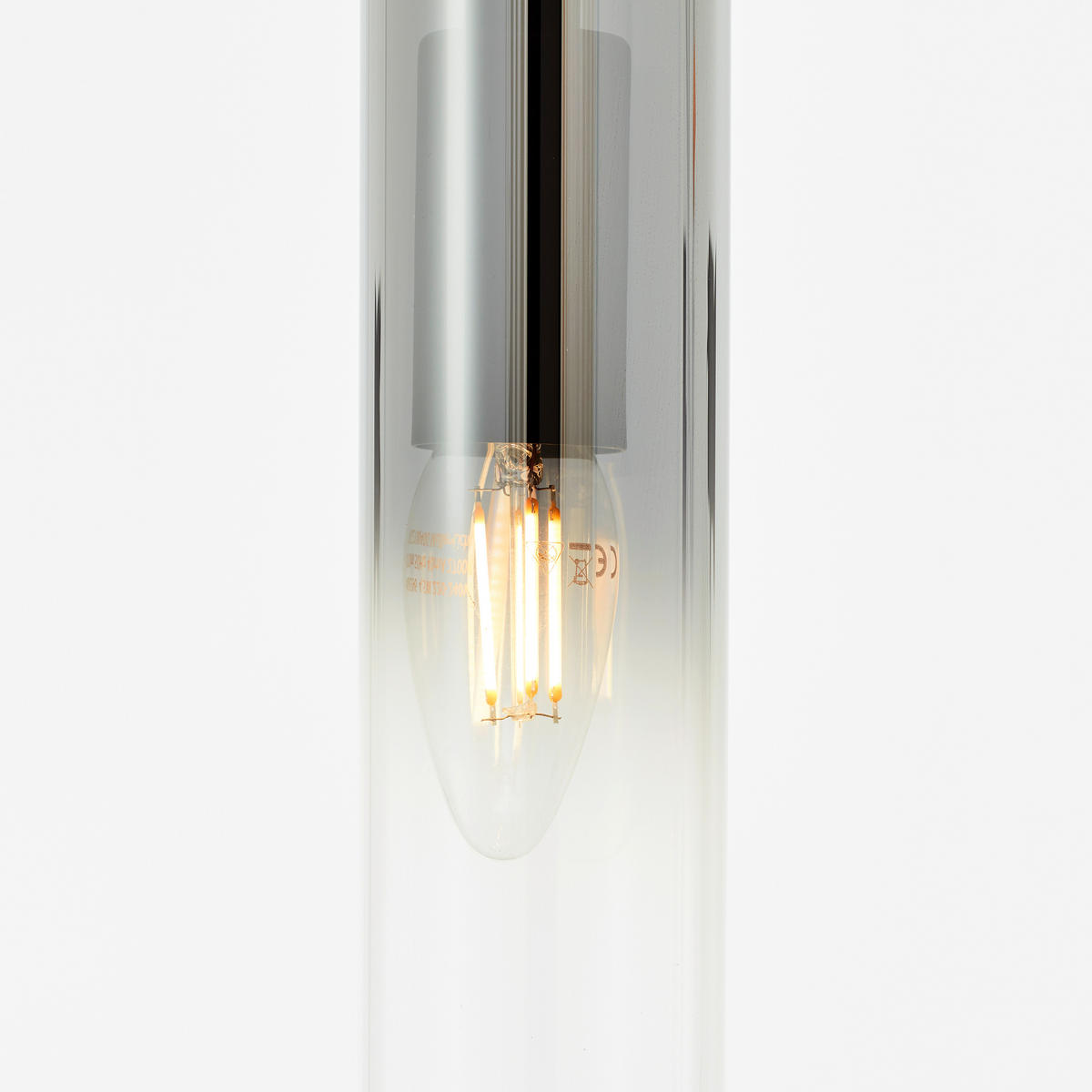HÄNGELEUCHTE 14,5/199 cm   - Schwarz, Design, Glas/Metall (14,5/199cm) - Brilliant