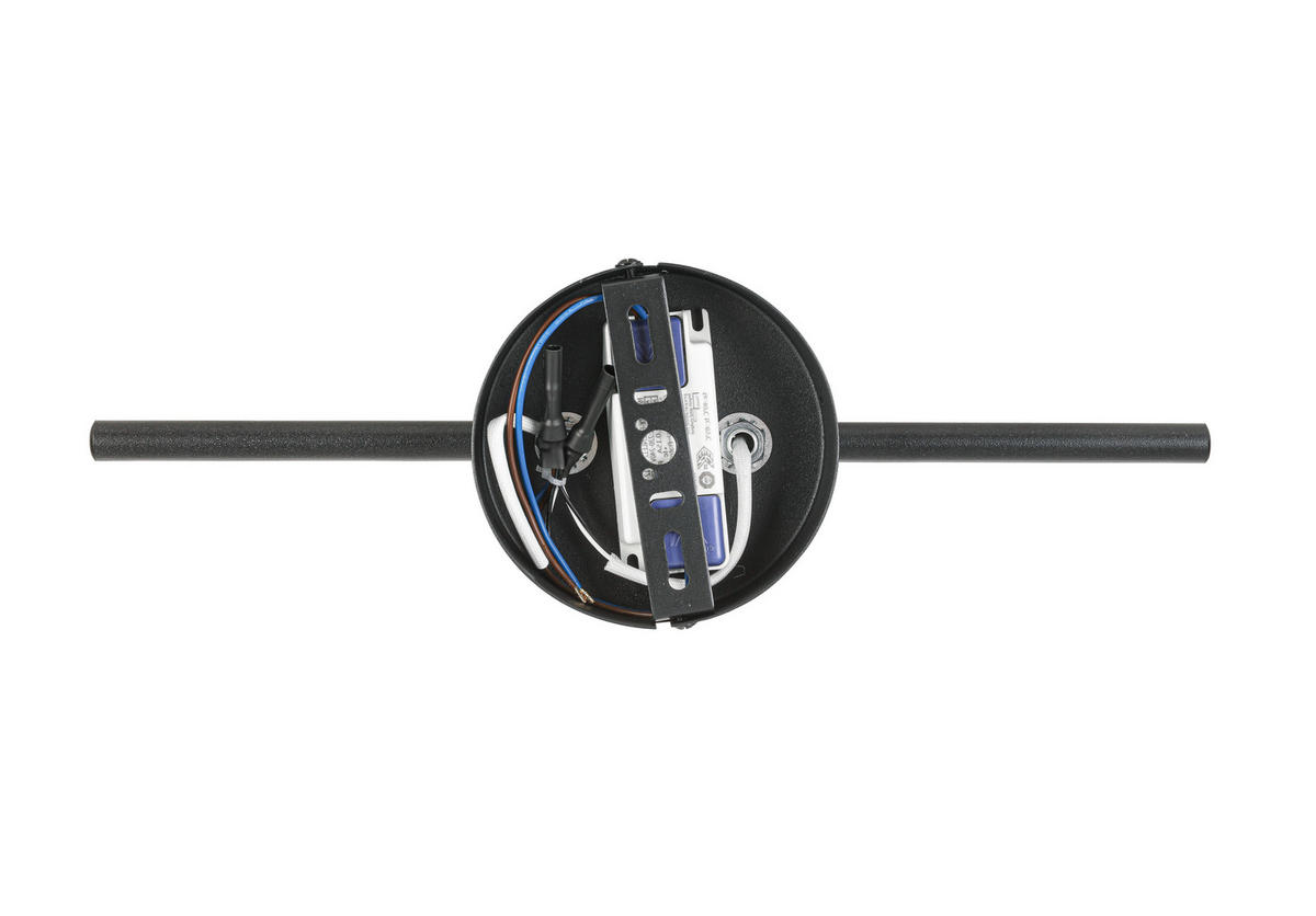 LED-STRAHLER Granada 35/12/19 cm   - Schwarz/Alufarben, Basics, Kunststoff/Metall (35/12/19cm) - Novel