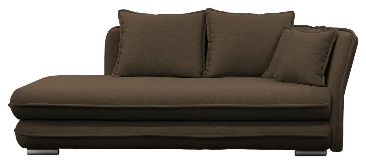 LIEGE  in Flachgewebe Braun  - Silberfarben/Braun, Design, Kunststoff/Textil (224/84-99/107cm) - MID.YOU