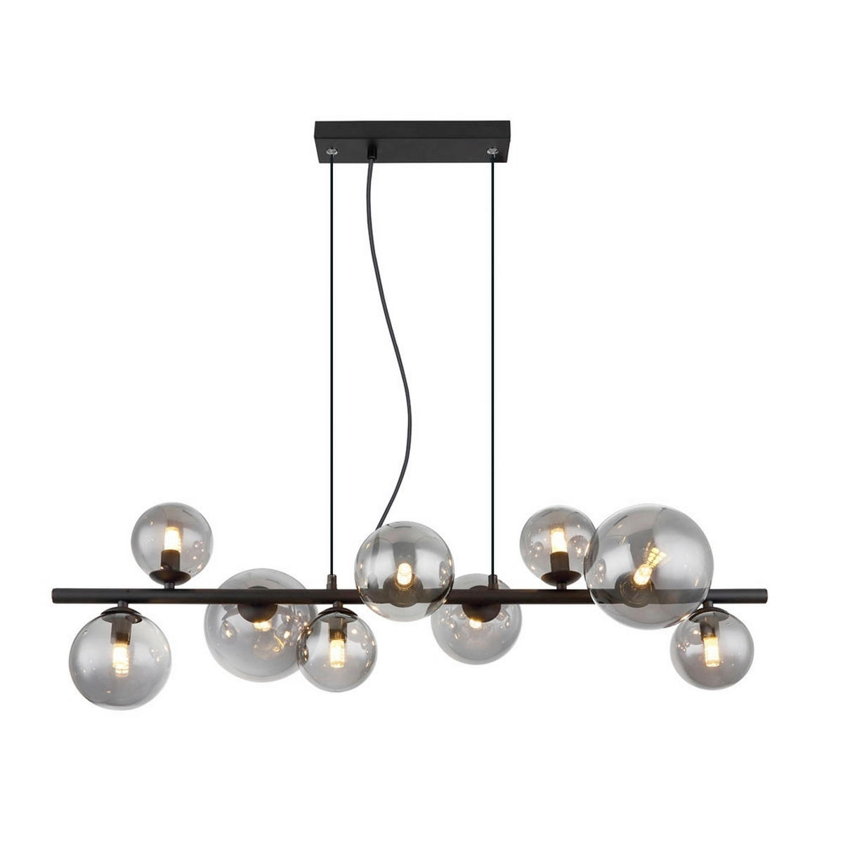 VISEČA SVETILKA  Ena 86,6/120/36 cm          27 W G9 - siva/črna, Trend, kovina/steklo (86,6/120/36cm)