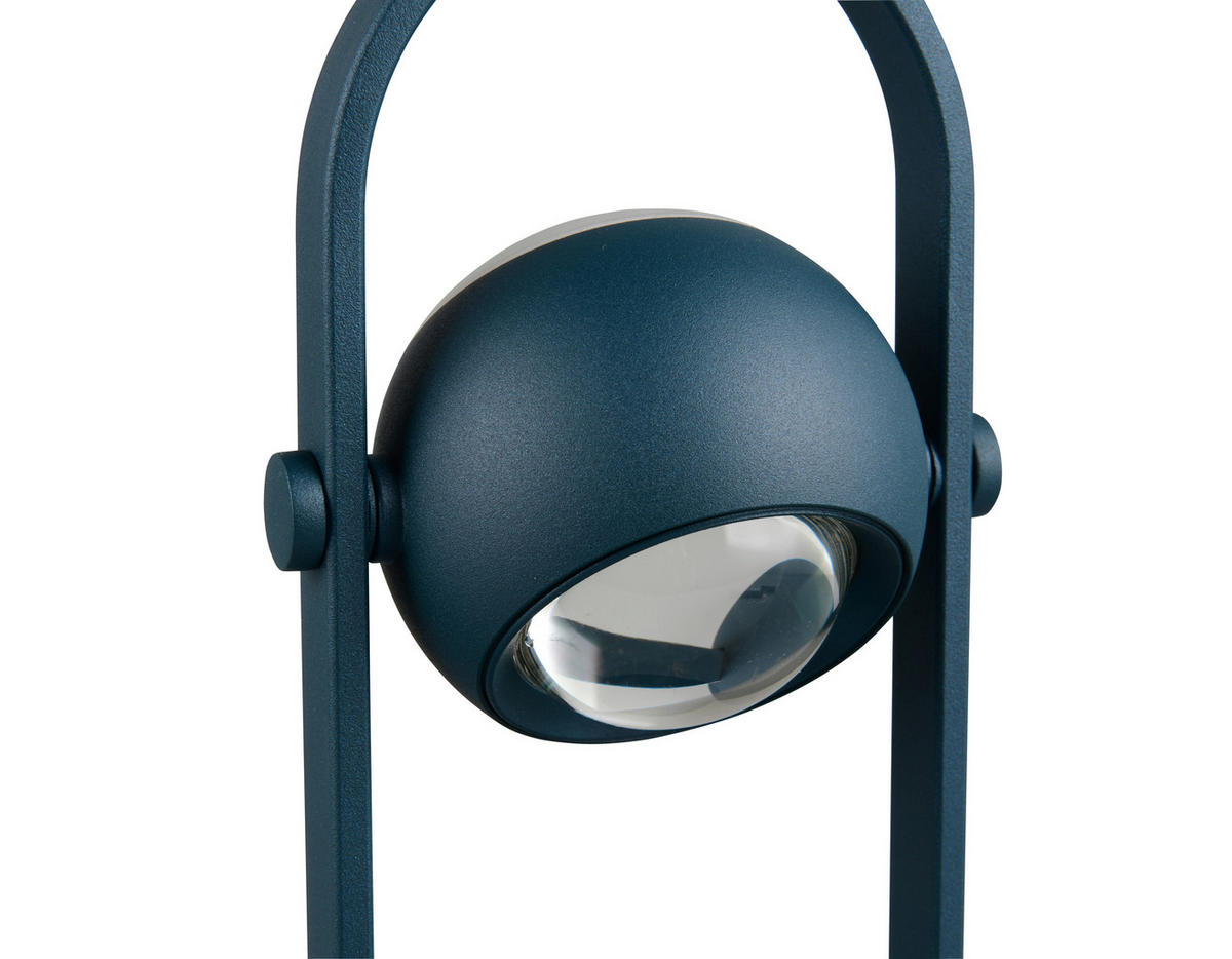 LED-TISCHLEUCHTE Cannon 12/30,5 cm   - Blau, KONVENTIONELL, Metall (12/30,5cm) - Musterring
