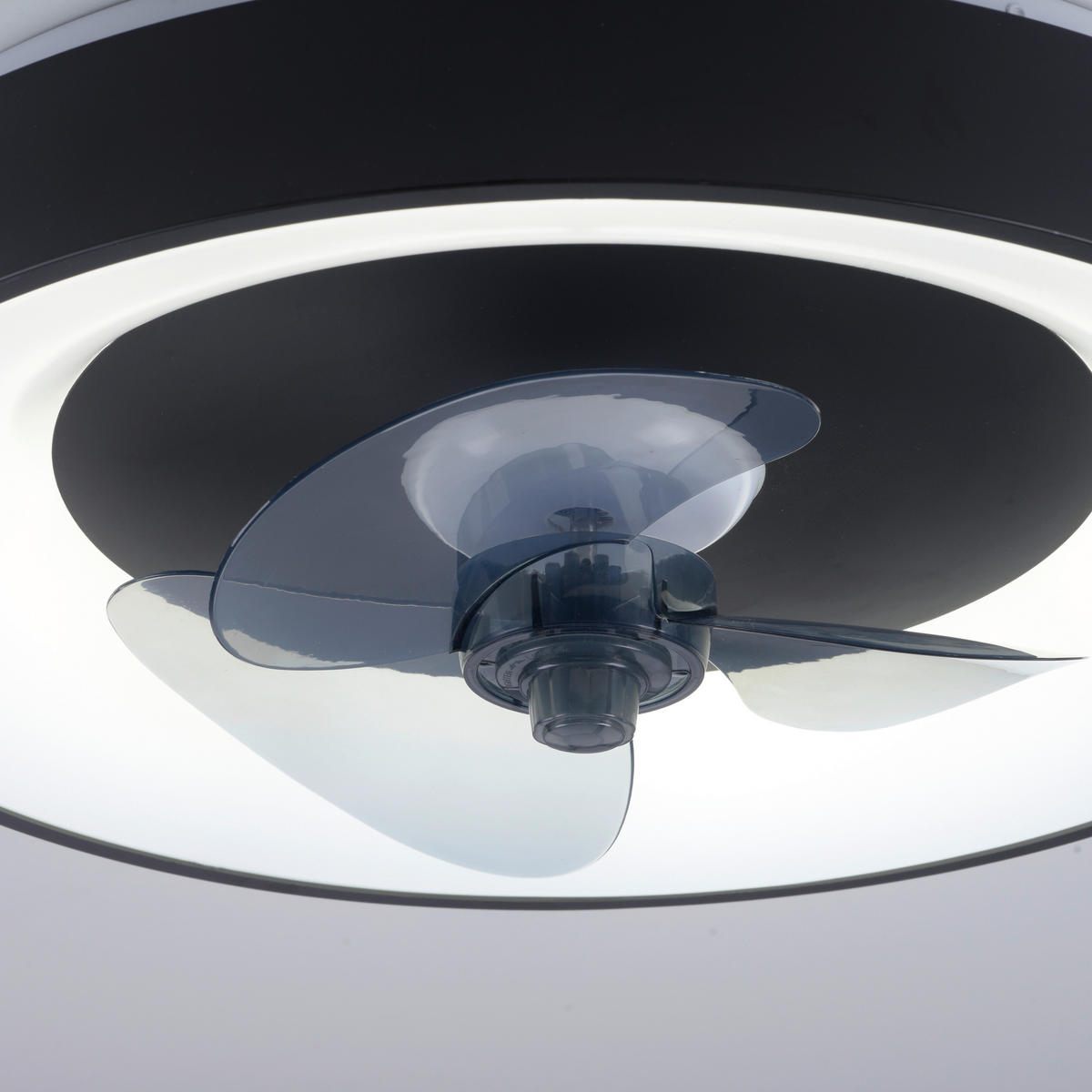 PLAFONSKI VENTILATOR  VENIKA  - crna, Dizajnerski, metal/plastika (48,6/48,6/12cm)